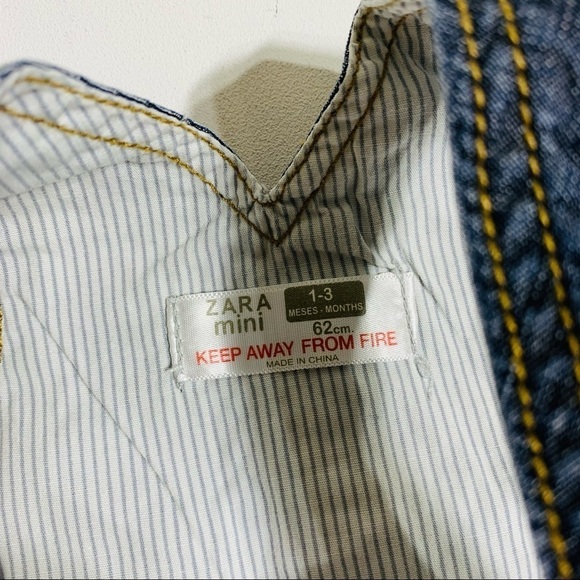 Zara baby’s 1-3M overall jeans - Picture 2 of 3